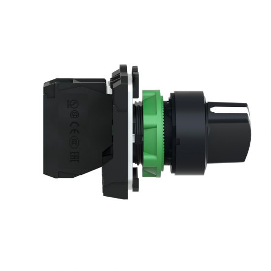 Picture of Selector switch, Harmony XB5, plastic black, 22mm, 2 positions, stay put, 1NO