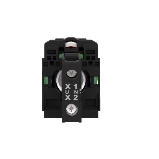 Picture of Pilot light, Harmony XB5, grey plastic, red, 22mm, universal LED, plain lens, 24V AC DC