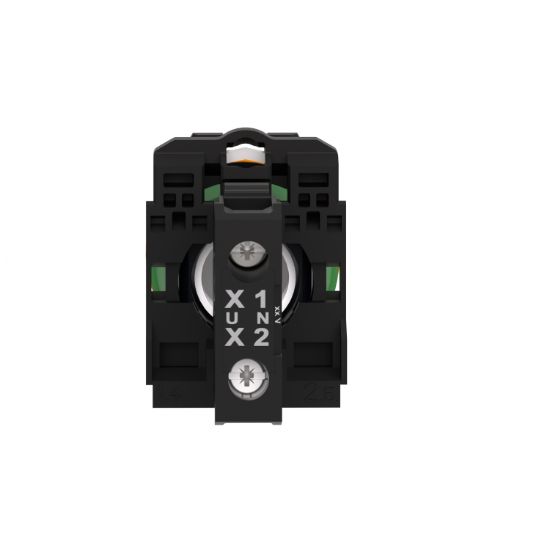 Picture of Pilot light, Harmony XB5, grey plastic, orange, 22mm, universal LED, plain lens, 24V AC DC