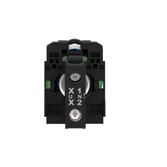 Picture of Pilot light, Harmony XB5, grey plastic, blue, 22mm, universal LED, plain lens, 24V AC DC