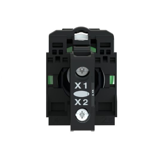 Picture of pilot light, Harmony XB5, grey plastic, white, 22mm, universal LED, plain lens, 110...120V AC