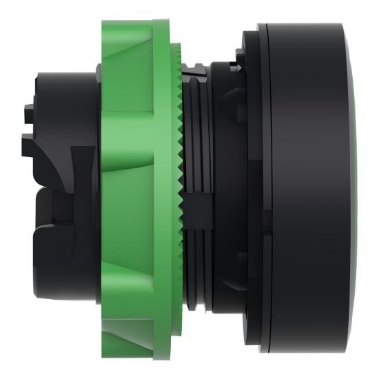 Picture of Push button head, Harmony XB5, plastic, flush, green, 22mm, spring return, marked START