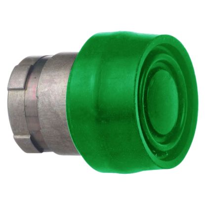Picture of pushbutton head - Ø 22 - green - booted