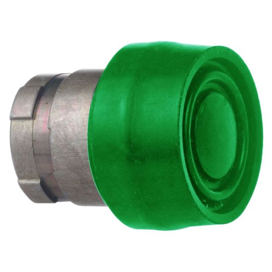 Picture of pushbutton head - Ø 22 - green - booted