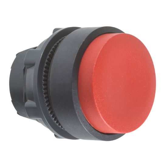 Picture of Head for non illuminated push button, Harmony XB5, XB4, red projecting pushbutton Ø22 mm unmarked