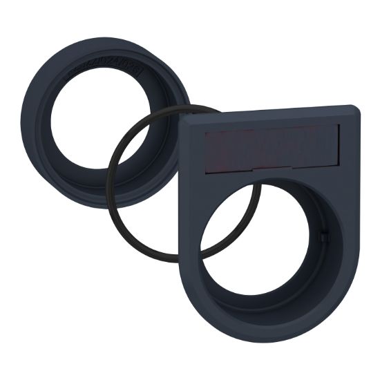 Picture of Flush mounting kit, Harmony XB5, Ø30 for selector switches and illuminated push buttons Ø22, plastic, 1-line legend