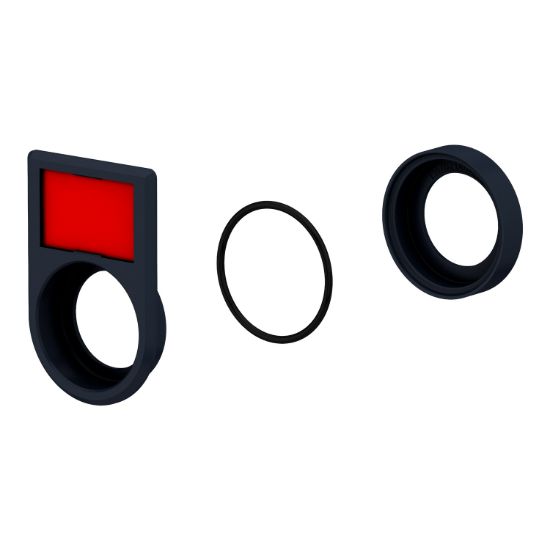 Picture of Flush mounting kit, Harmony XB5, Ø30 for push buttons and pilot lights Ø22, plastic, 2-line legend