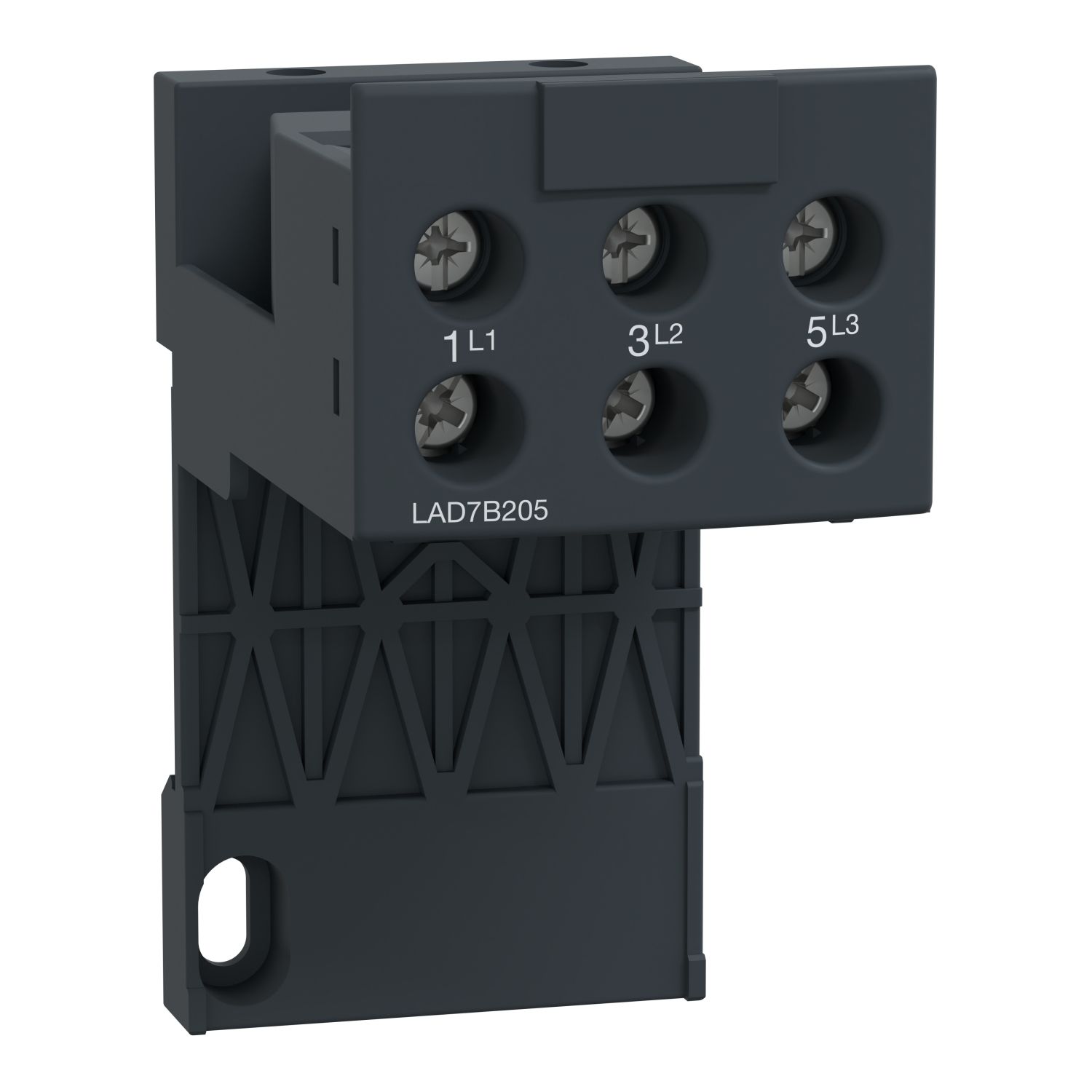 Picture of Adapter terminal block, TeSys LR9, TeSys Deca, for separate mounting of LRD04L-D32L LR3D04L-D32L LR9D01-D32