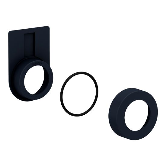 Picture of Flush mounting kit, Harmony XB5, Ø30 for selector switches and illuminated push buttons Ø22, plastic, 2-line legend