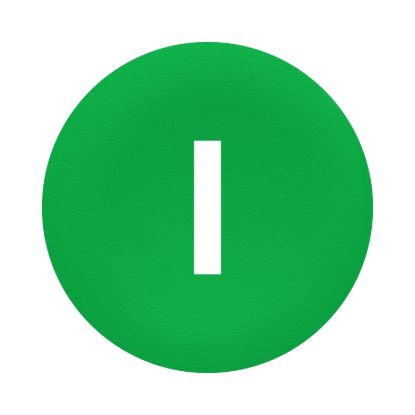 Picture of green cap marked I for circular pushbutton 22mm