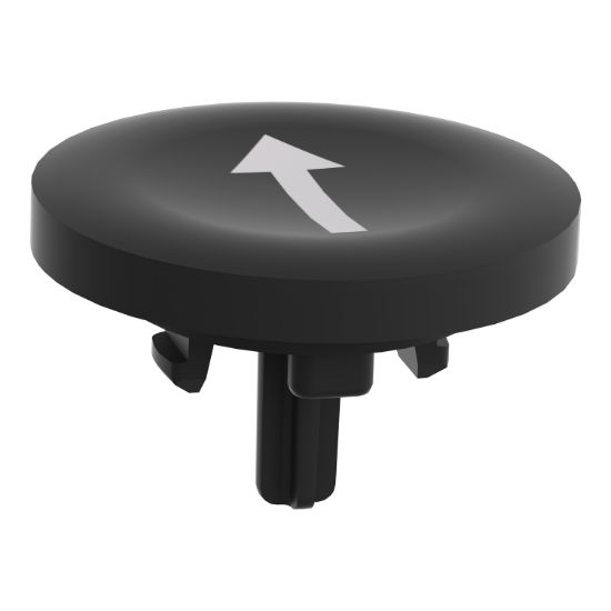 Picture of Push button cap, Harmony XB4, for 22mm push button, plastic, black, marked DOWN ARROW
