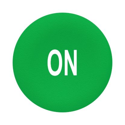 Picture of green cap marked ON for circular pushbutton 22mm
