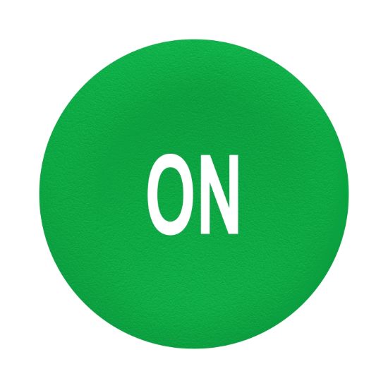 Picture of green cap marked ON for circular pushbutton 22mm