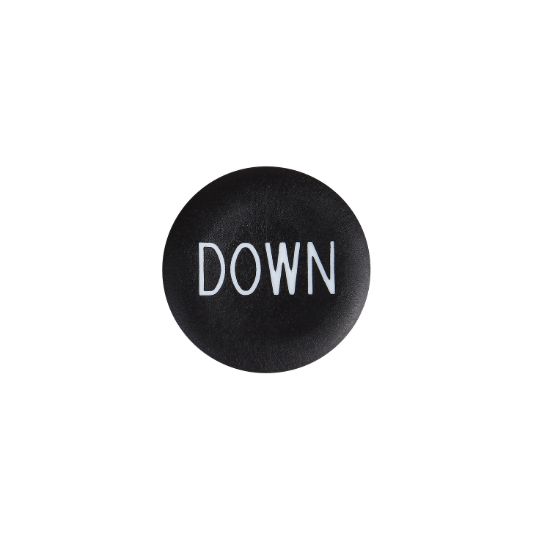 Picture of black cap marked down for circular pushbutton 22mm