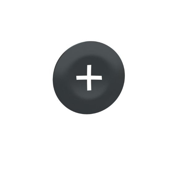 Picture of black cap marked + for rectangular multiple-headed pushbutton 22mm