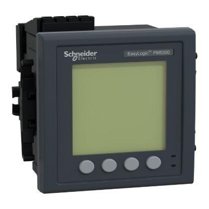 Picture of power meter PowerLogic PM5310R, modbus, up to 31st Harmonic, 256KB 2DI/2DO 35 alarms, RJ45 LVCT