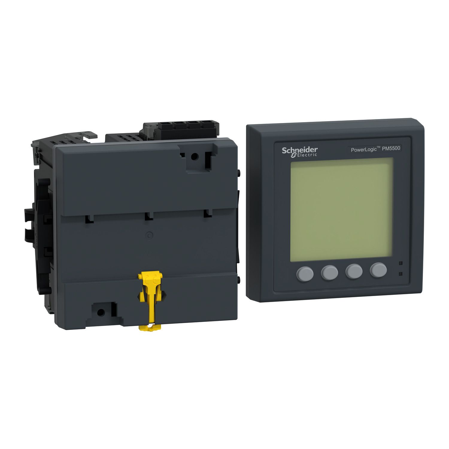 Picture of power meter PowerLogic PM5563, 2 ethernet, up to 63th Harmonic, 1,1MB 4DI/2DO 52 alarms, with remote display