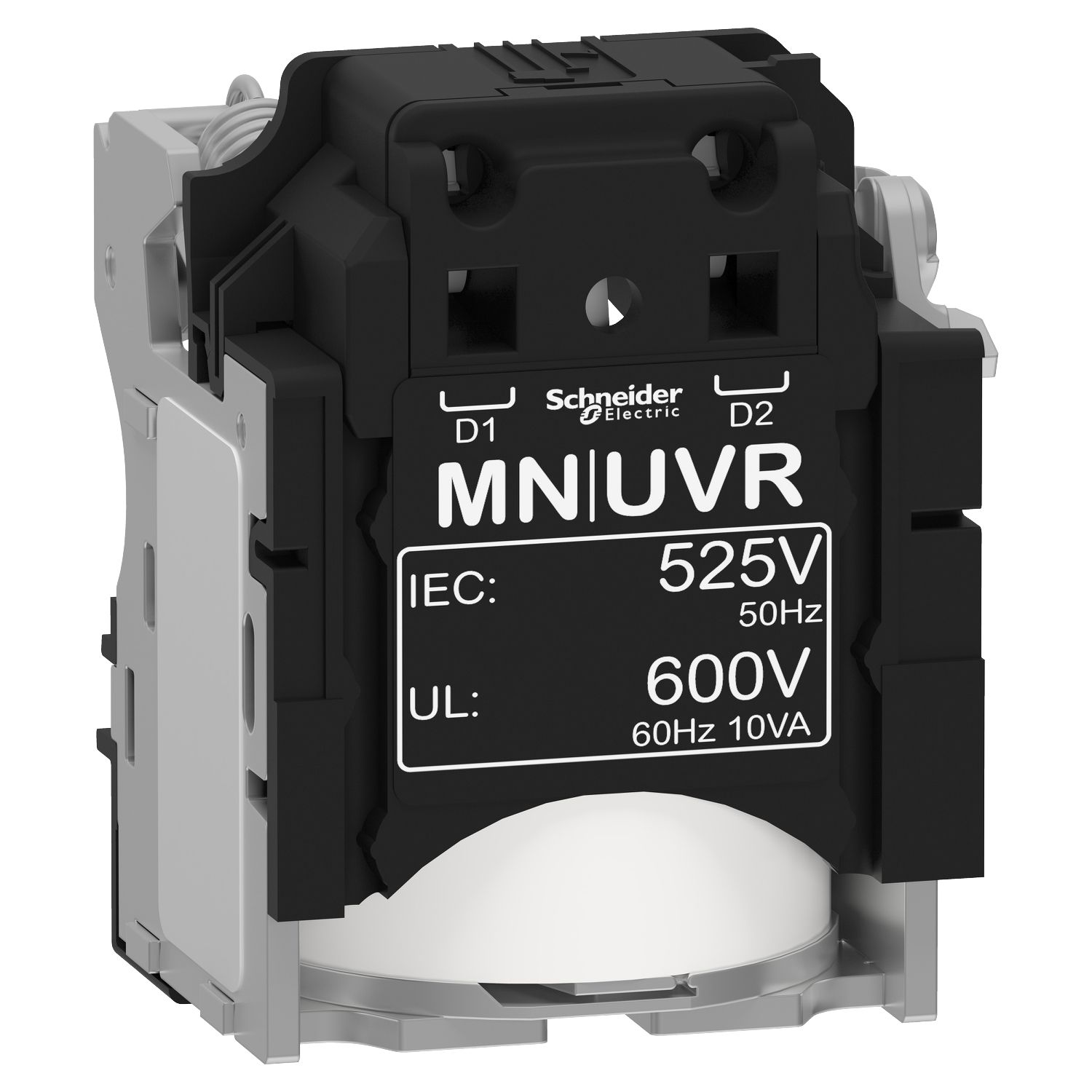 Picture of Undervoltage release MN, ComPacT NSX, rated voltage 525VAC 50Hz, 600VAC 60Hz, screwless spring terminal connections