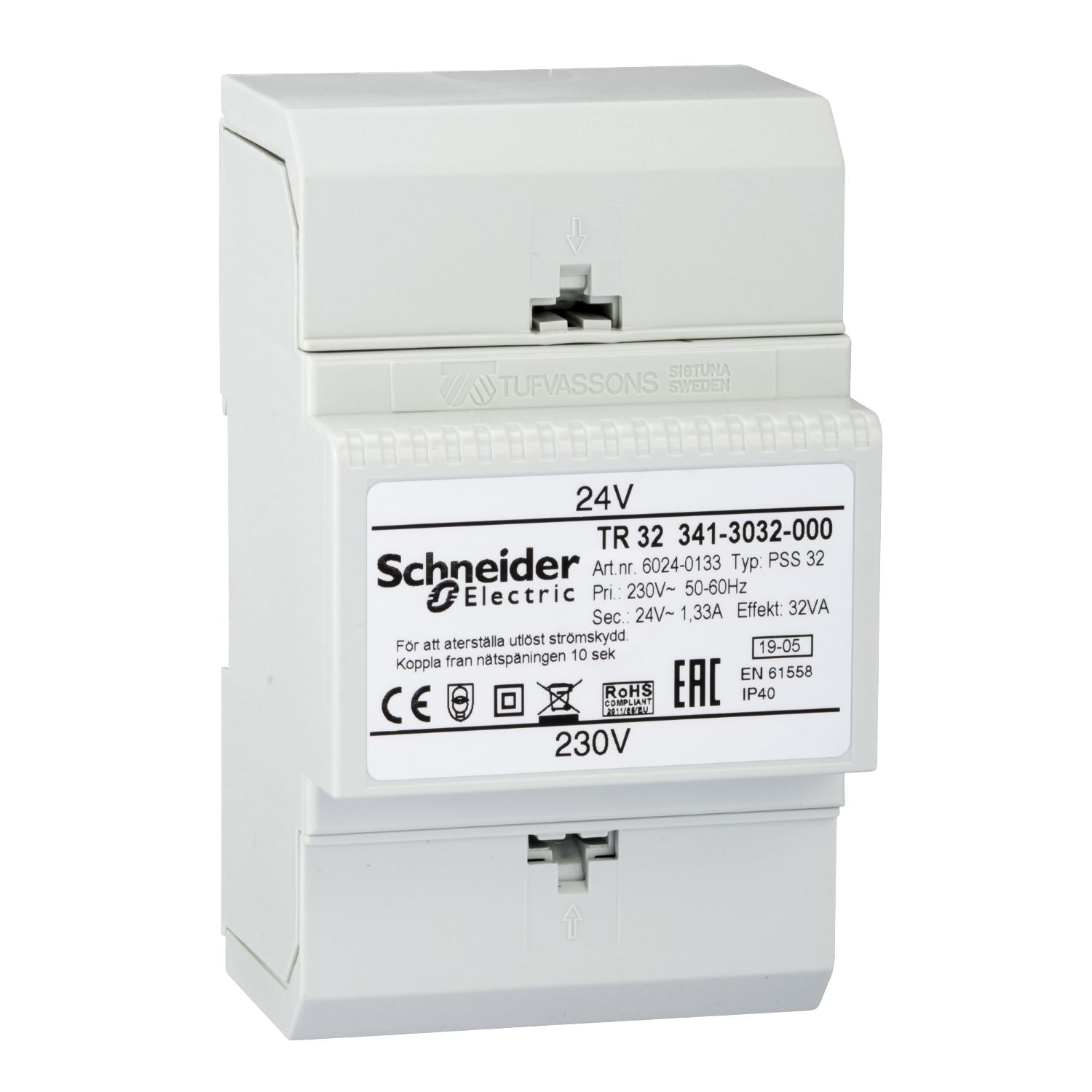 Picture of External Transformer TR32: 32 VA Power Consumption, 0,8 kg