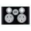 Picture of Socket Outlet, Saturn Series, Twin switched, Assembled, Single USB Charger, Horizontal, 240 V, 10 A