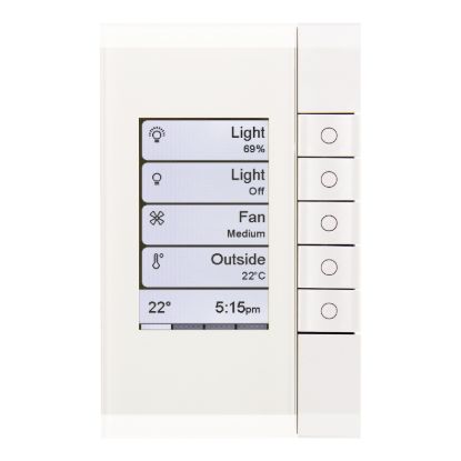 Picture of Wall Plate, C-Bus eDLT, Saturn, Enhanced Dynamic Labelling Technology, 5 Key Grid