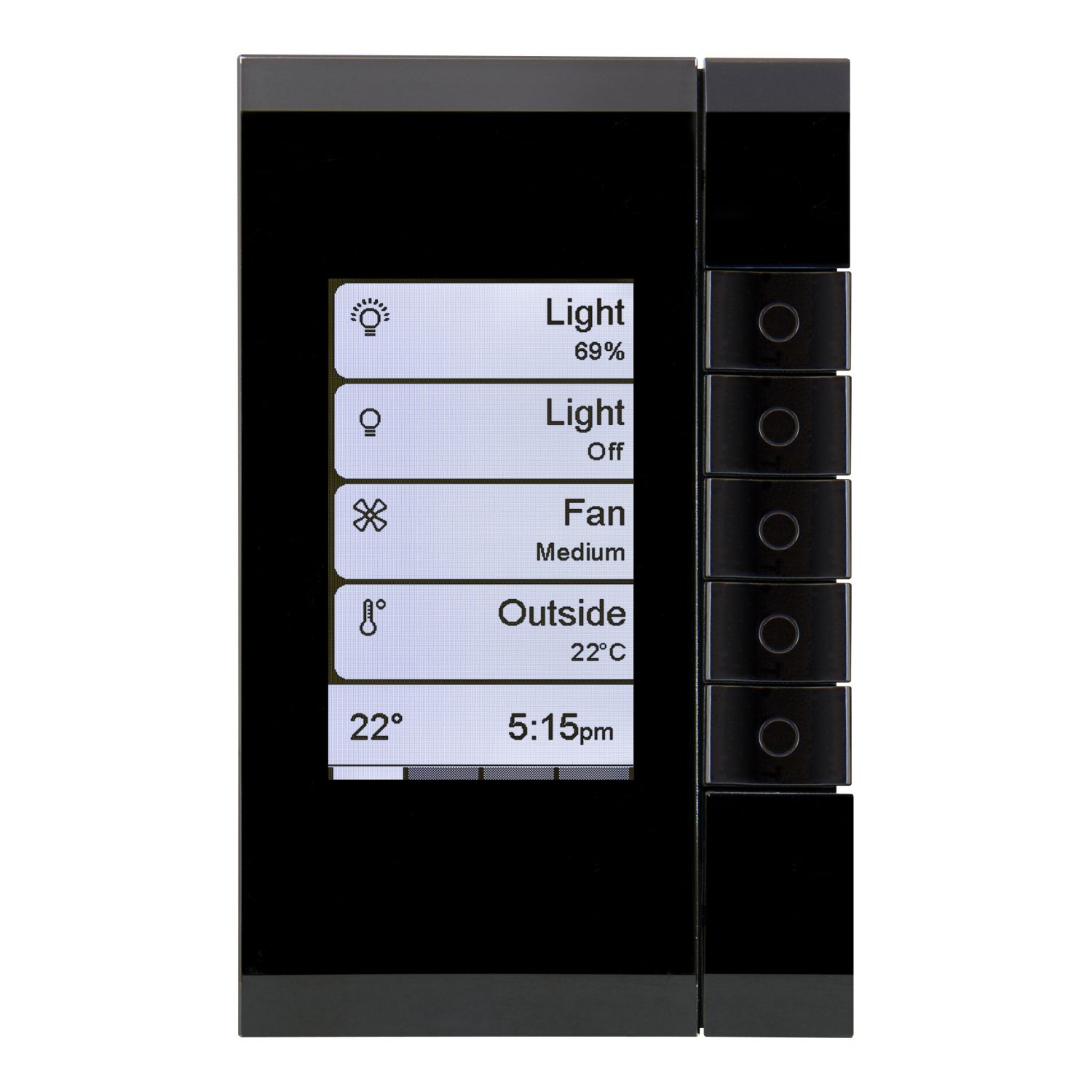 Picture of Wall Plate, C-Bus eDLT, Saturn, Enhanced Dynamic Labelling Technology, 5 Key Grid