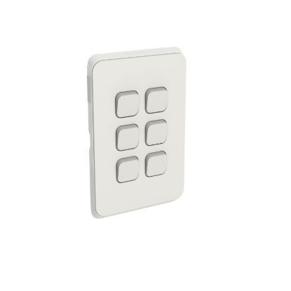 Picture of Switch Plate Skin, Clipsal Iconic, 6 Gang, Horizontal/Vertical Mount
