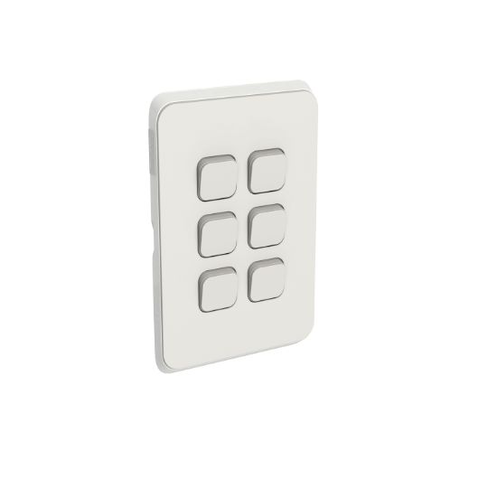 Picture of Switch Plate Skin, Clipsal Iconic, 6 Gang, Horizontal/Vertical Mount