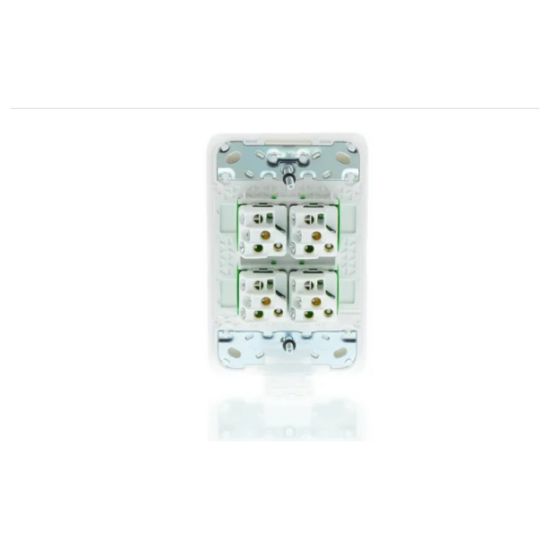 Picture of Flush Switch, Clipsal Iconic, 4 Gang, Vertical Mount, 1-Way/2-Way, 230/240V 10AX