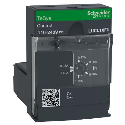 Picture of Standard control unit, TeSys Ultra, 3P, 0.35 to 1.4A, 690VAC, magnetic protection, 110 to 240VAC/DC coil