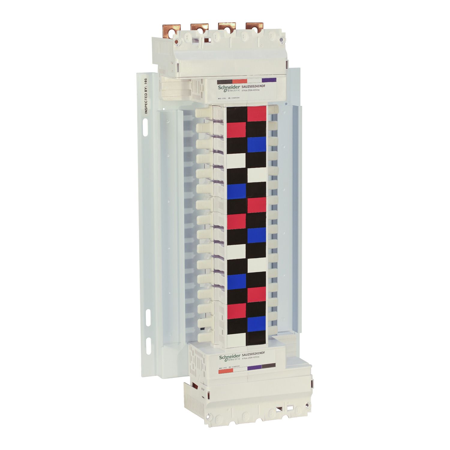 Picture of SAU Chassis, Acti9, 250A, 3*(1Ph+N), 32 poles, 18mm for iC60 MCB and RCBO, dual feed