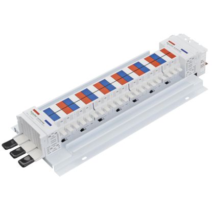 Picture of SAU Chassis, Acti9, 250A, 3Ph, 42 poles, 18mm for iC60 MCB and RCBO, dual feed