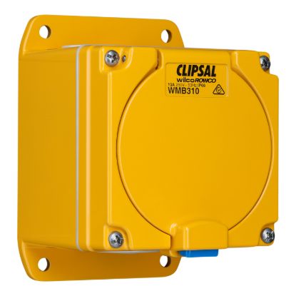 Picture of Socket Outlet, Metal Clad, 1 Gang, 250V, 3 Flat, Cast Aluminium Material