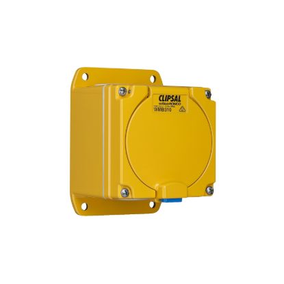 Picture of Socket Outlet, Metal Clad, 1 Gang, 250V, 2 Flat, 1 Round, Cast Aluminium Material