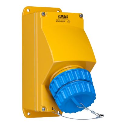 Picture of Appliance Inlet, Metal Clad, 2 Gang, 250V, 3 Round Pins, Cast Aluminium Material