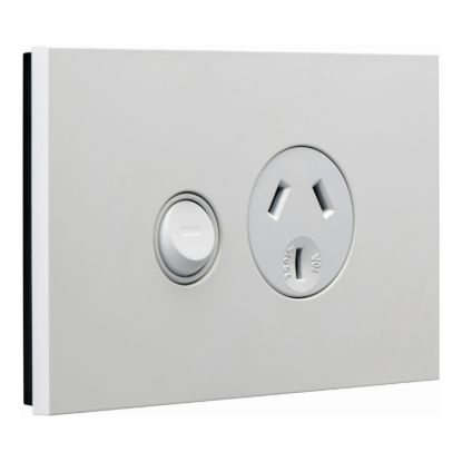 Picture of Single Power Point, Saturn Zen, Horizontal Mount, 250V, 10A