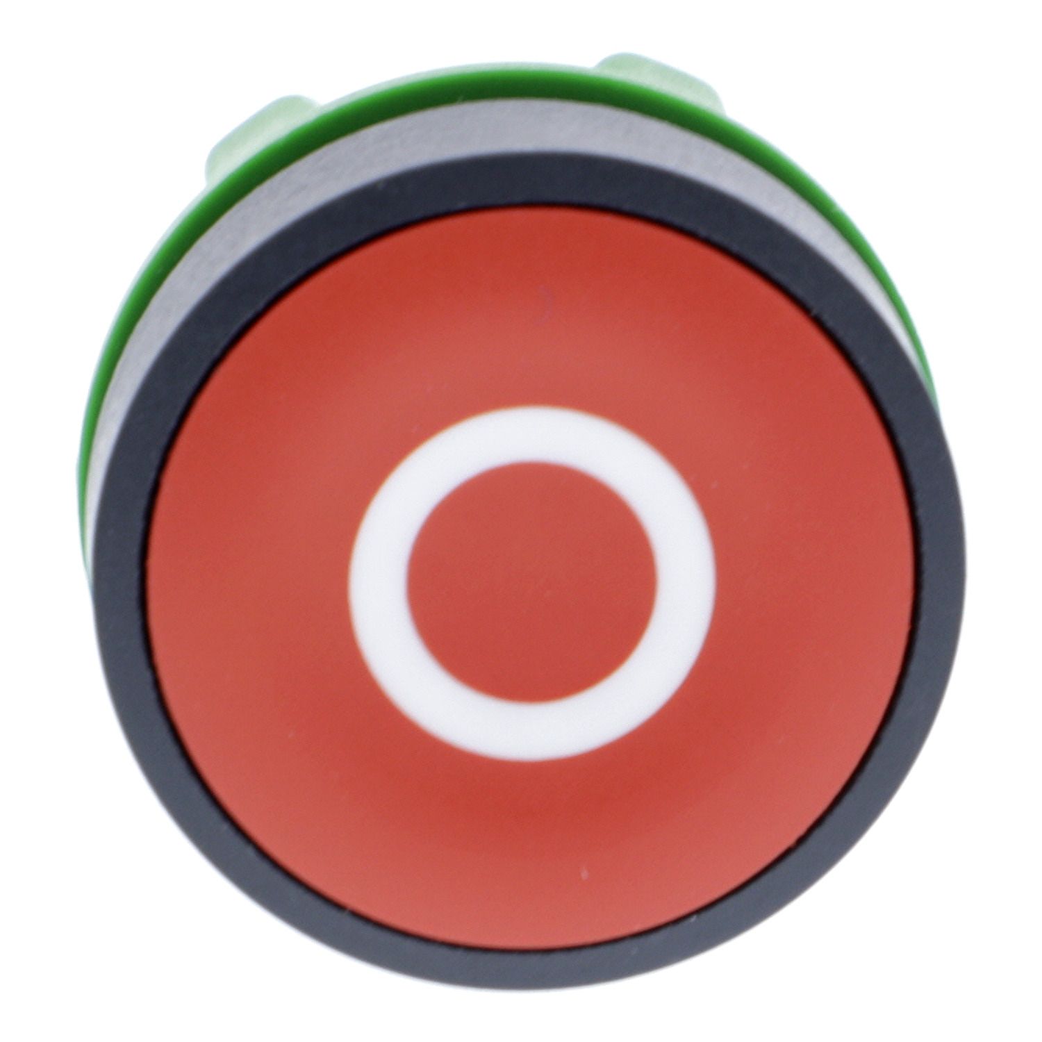 Picture of Head for non illuminated push button, Harmony XB5, plastic, flush, red, 22mm, spring return, marked O