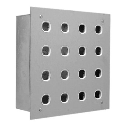 Picture of Switch Plate, Metal Plate Series, 16 Gang, Stainless Steel, 4 Rows of 4