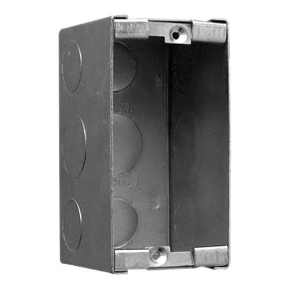 Picture of Wall Box, Clipsal - Mounting Accessories, Metal, Poured Concrete, 1 Gang Deep Wide