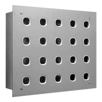 Picture of Switch Plate, Metal Plate Series, 20 Gang, Stainless Steel, 4 Rows of 5