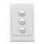 Picture of Flush Switch, 2000 Series, 3 Gang, 250VAC, 10A, Standard, Vertical