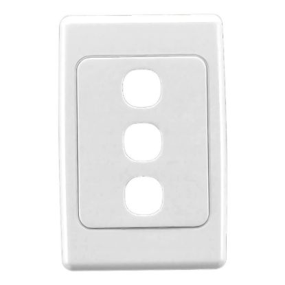 Picture of Flush Surround and Grid Plate, 2000 Series, 3 Gang, Vertical/Horizontal Mount, Standard Size