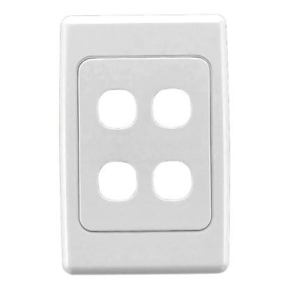 Picture of Flush Surround and Grid Plate, 2000 Series, 4 Gang, Vertical/Horizontal Mount, Standard Size