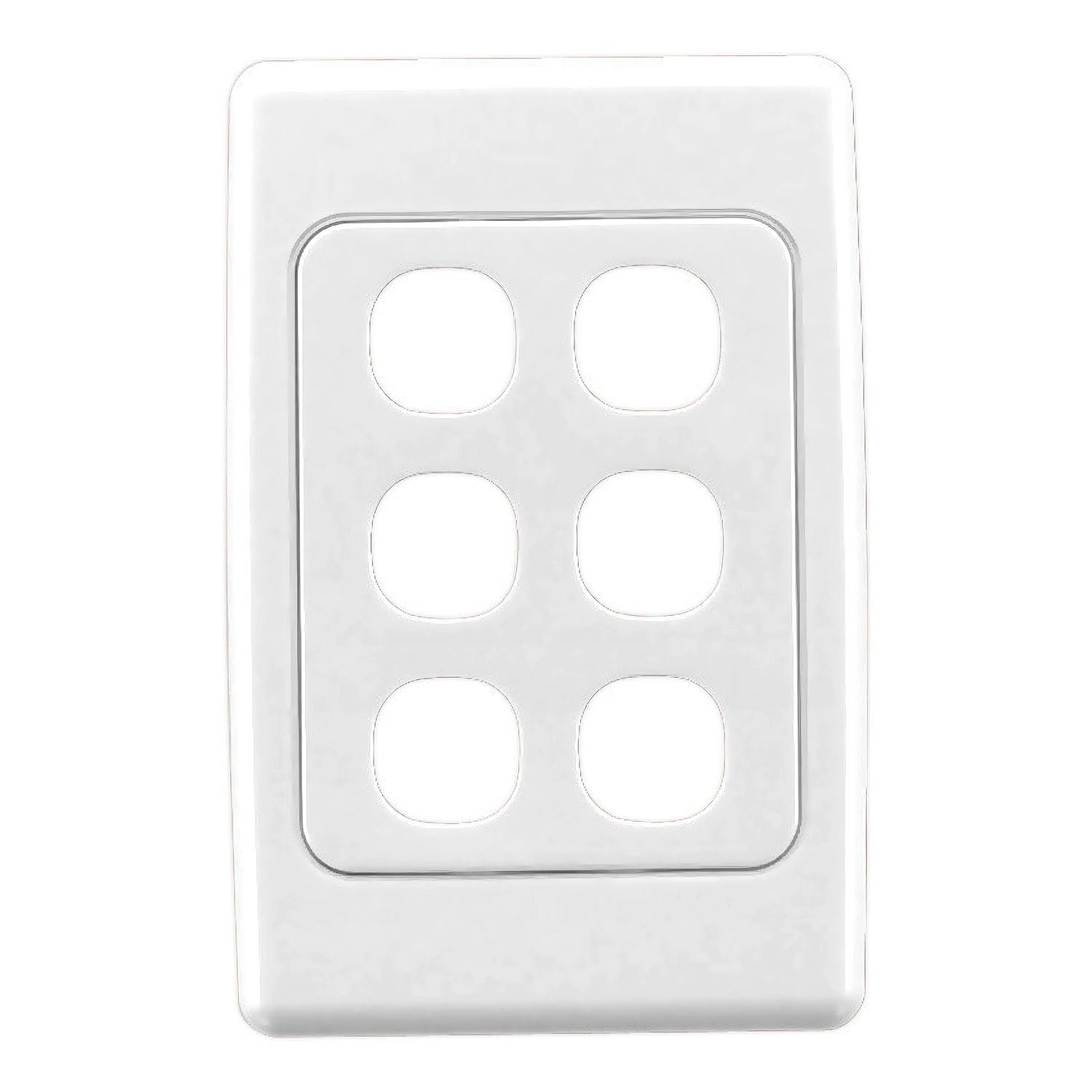 Picture of Flush Surround and Grid Plate, 2000 Series, 6 Gang, Vertical/Horizontal Mount, Standard Size