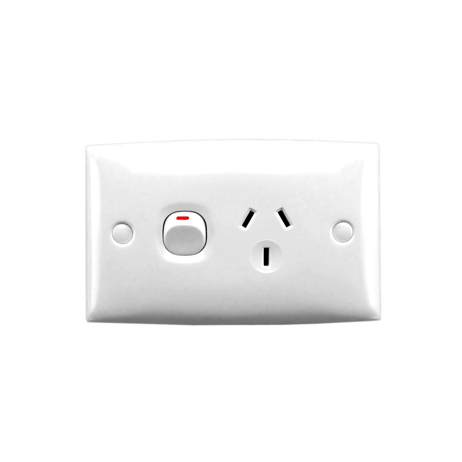 Picture of Single Switch Socket Outlet, Standard Series, 250V, 10A, Standard Size, Safety Shutter