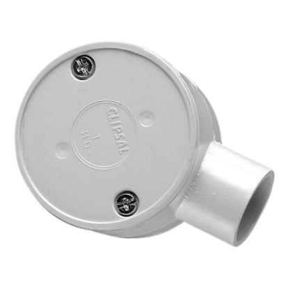 Picture of Round Junction Box, Clipsal - Cable Management, PVC, 25mm Entries, 1 Way