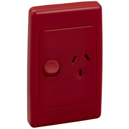 Picture of Switch Socket Outlet, 2000 Series, Single, 250V, 10A, Vertical