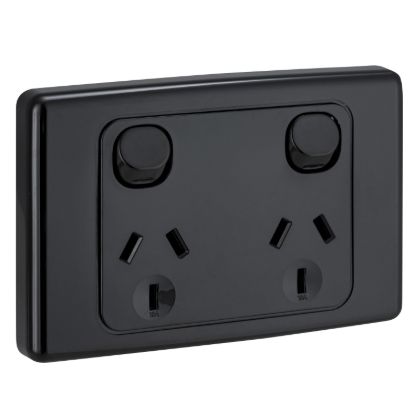 Picture of Twin Switch Socket Outlet, 2000 Series, 250V, 10A