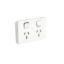 Picture of Double Switch Power Point, Clipsal Iconic, Horizontal Mount, 250V, 10A