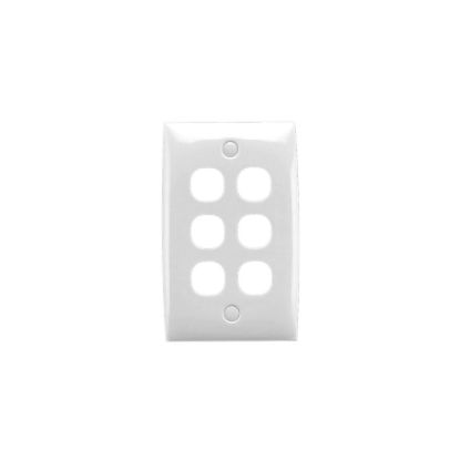Picture of Flush Plate, Standard Series, 6 Gang, Standard